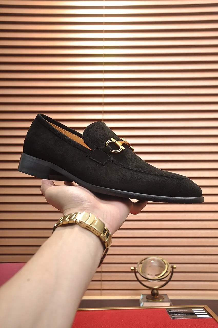 Men's shoes 💰500💶[Ferragamo/Ferragamo] The latest model in the counter. Original imported high-quality cowhide with open edges + imported 🐂 water-dyed cowhide lining + original luxury metal buckle + original combined outsole. Comparison without pressure 38--45 (45 is custom-made and cannot be returned or exchanged)